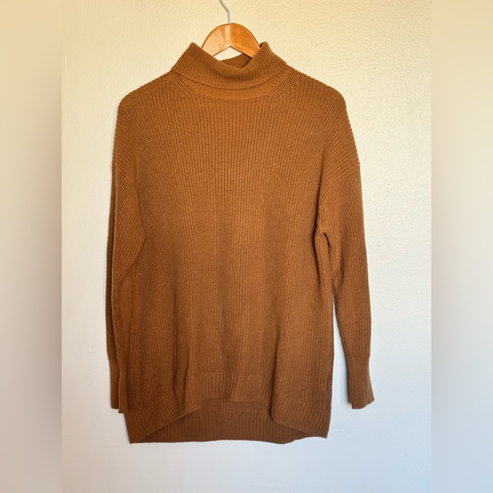 J.Crew Cashmere Blend Mock Neck Sweater | Brown | Small